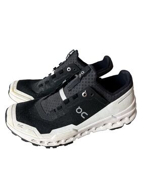 On Cloudultra 2 All Terrain Running Shoes Women's Size 7.5 Black White Helion